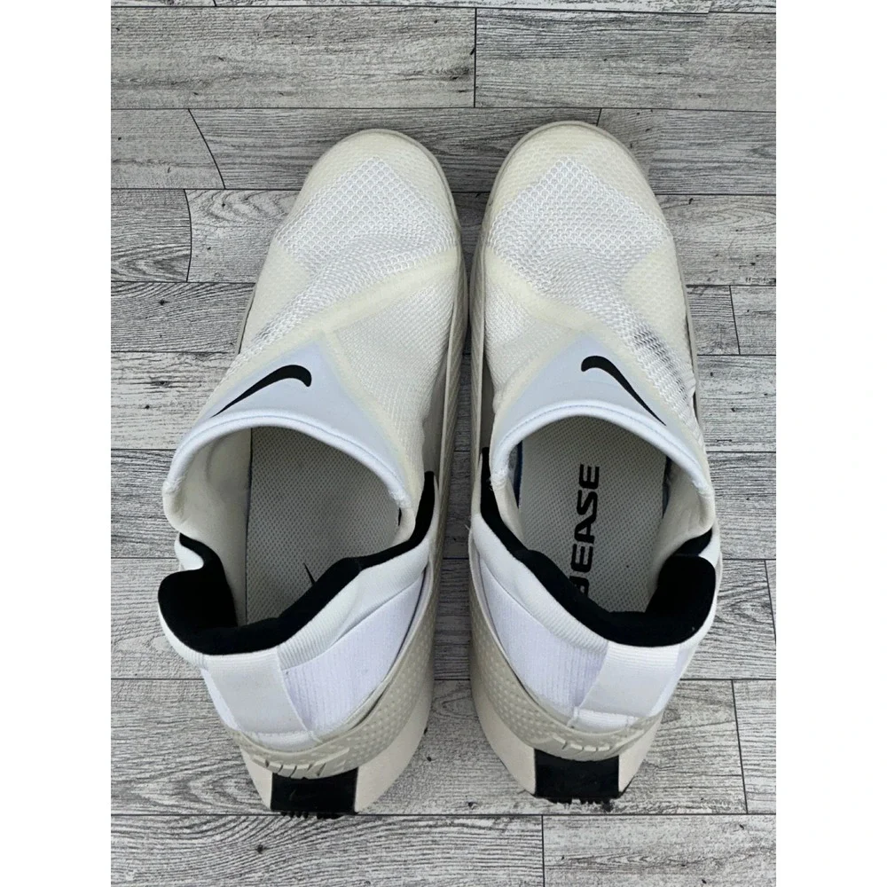 Nike Go FlyEase Men 10 White Sail Black Hands Free Slip On Sneakers CW5883-101